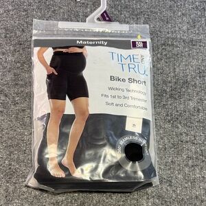 Time and Tru Black Maternity Bike Shorts